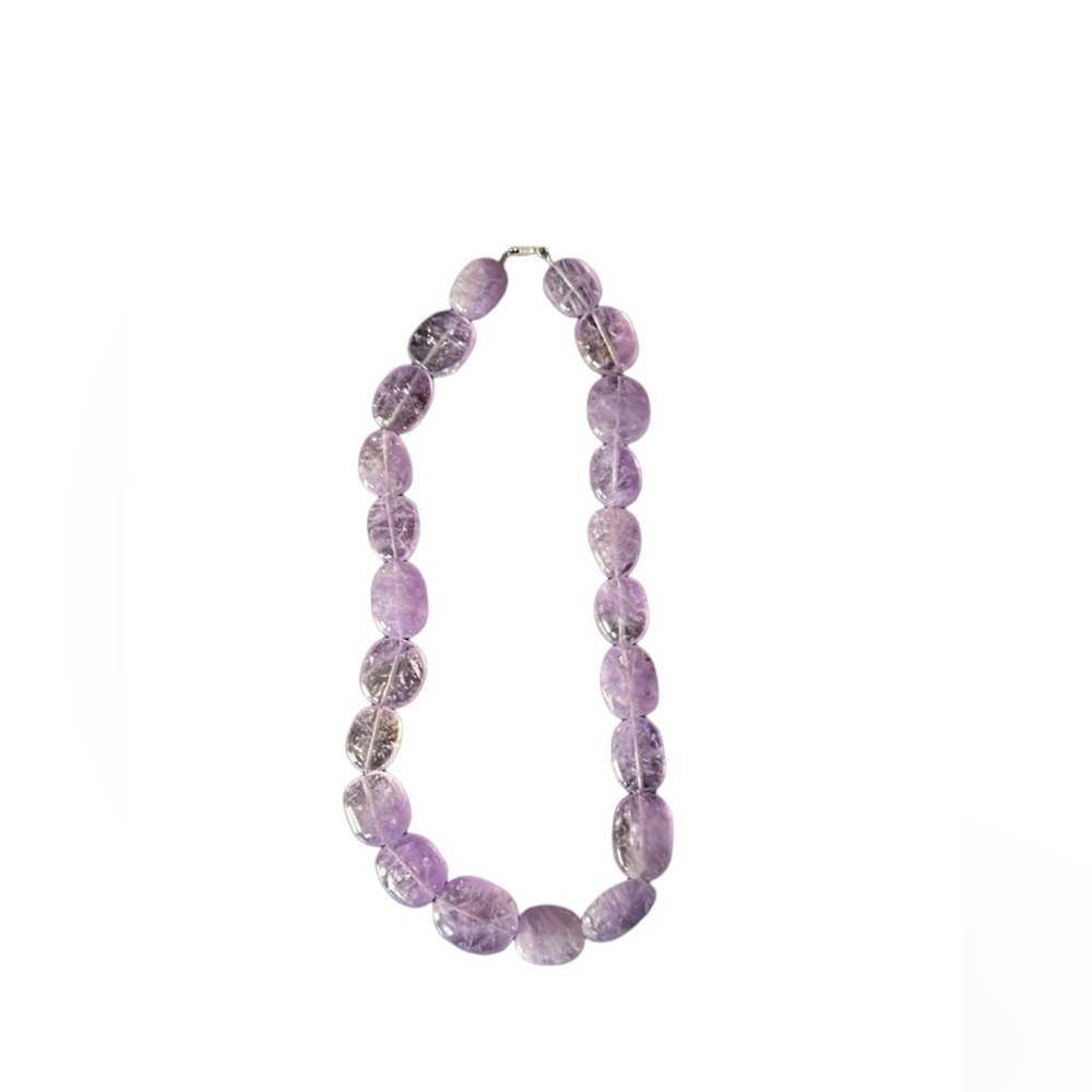 Purple amethyst choker necklace